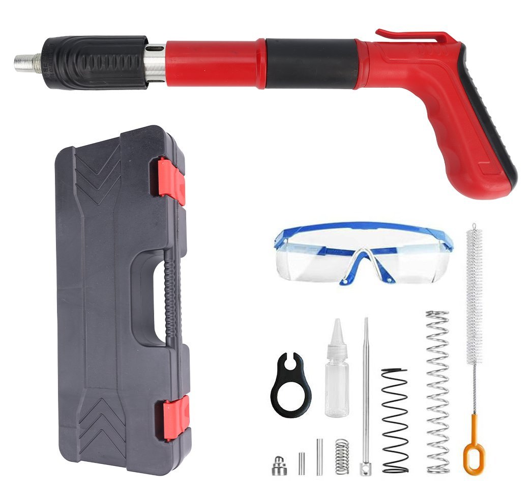 Red full plastic powder-actuated tool